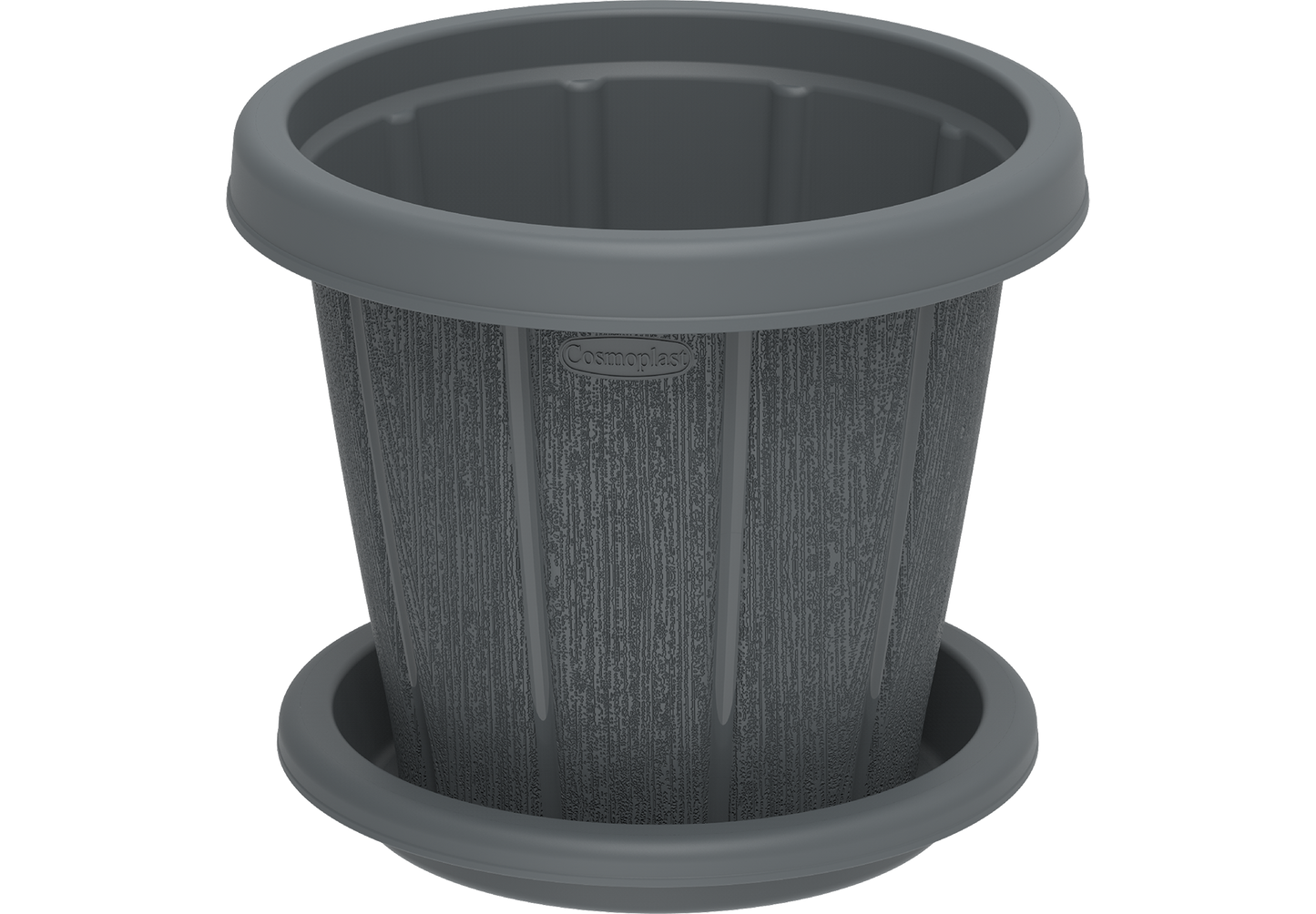 Cedargrain 12" Flowerpot with Tray