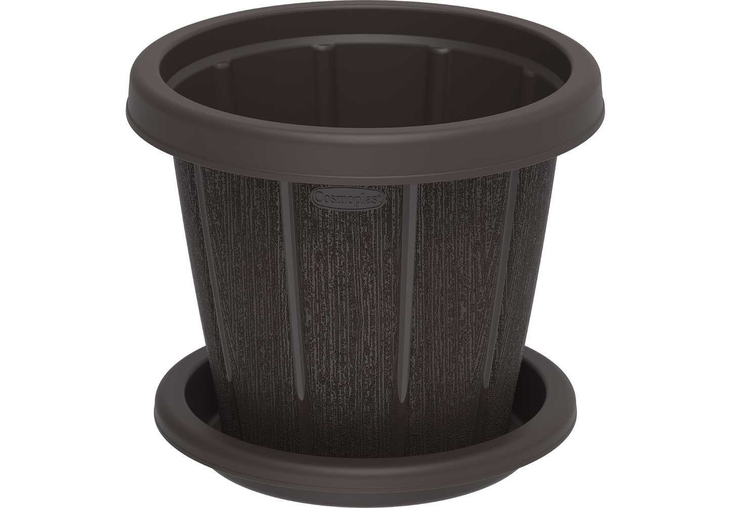 Cedargrain 14" Flowerpot with Tray