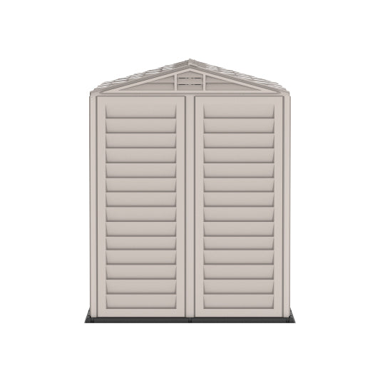 YardMate PLUS 5x8ft 250 x 161 x 210 cm Resin Garden Storage Shed with Shelving Rack 4