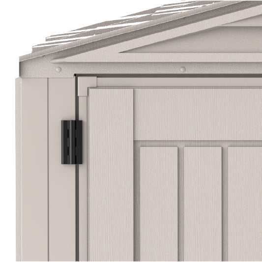 YardMate PLUS 5x8ft 250 x 161 x 210 cm Resin Garden Storage Shed with Shelving Rack 4